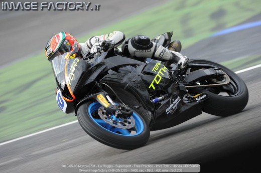 2010-05-08 Monza 0731 - La Roggia - Supersport - Free Practice - Imre Toth -  Honda CBR600RR